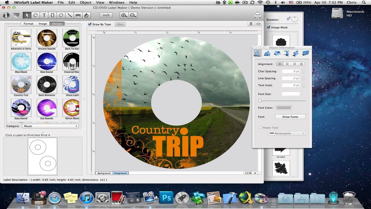 cd label software for mac free